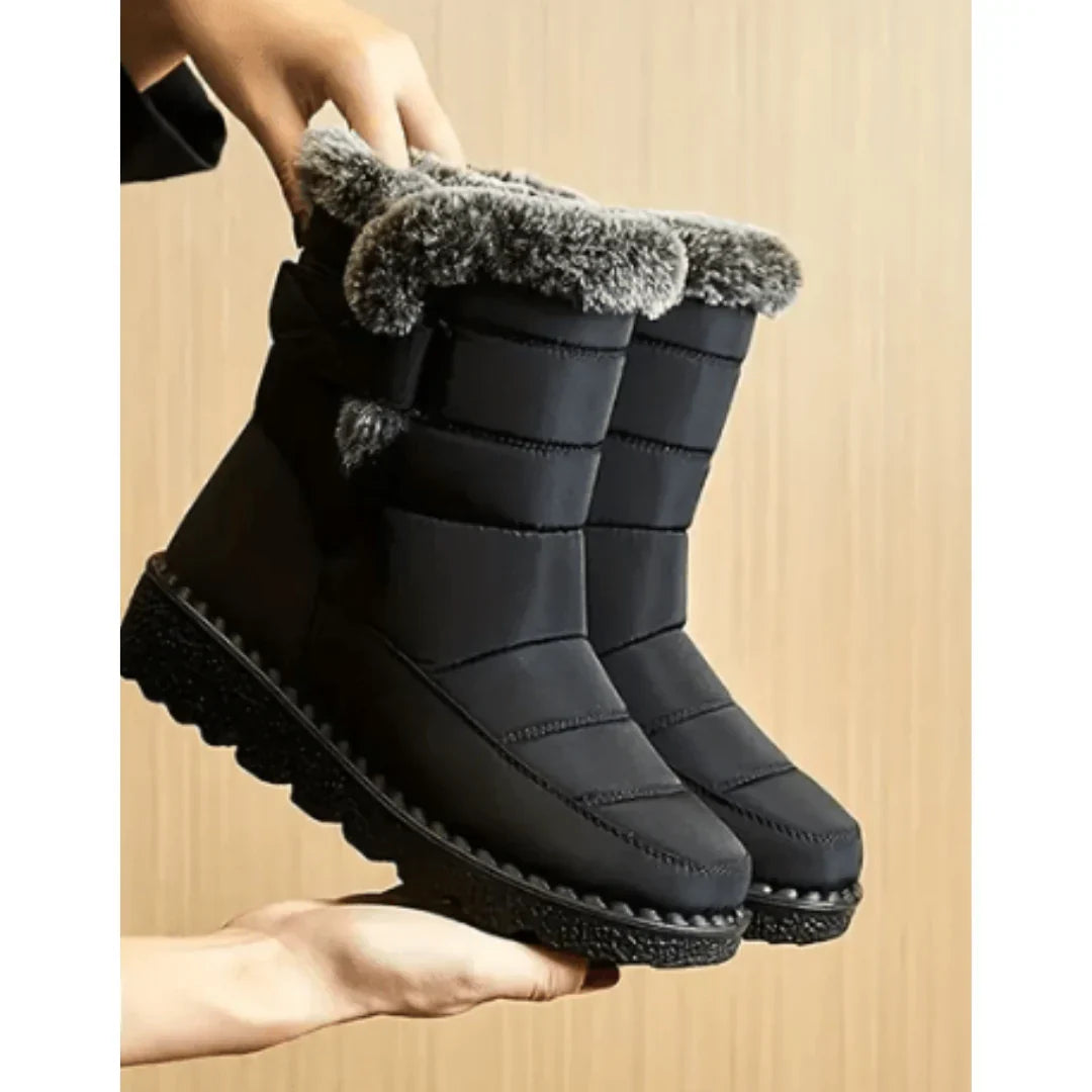 Women's Fur Trim Padded Ankle Boots view 3