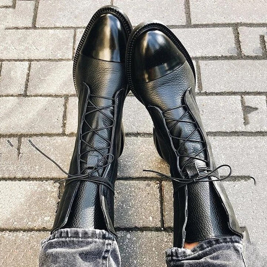 Women's Lace Up Casual Ankle Boots for Work and Office