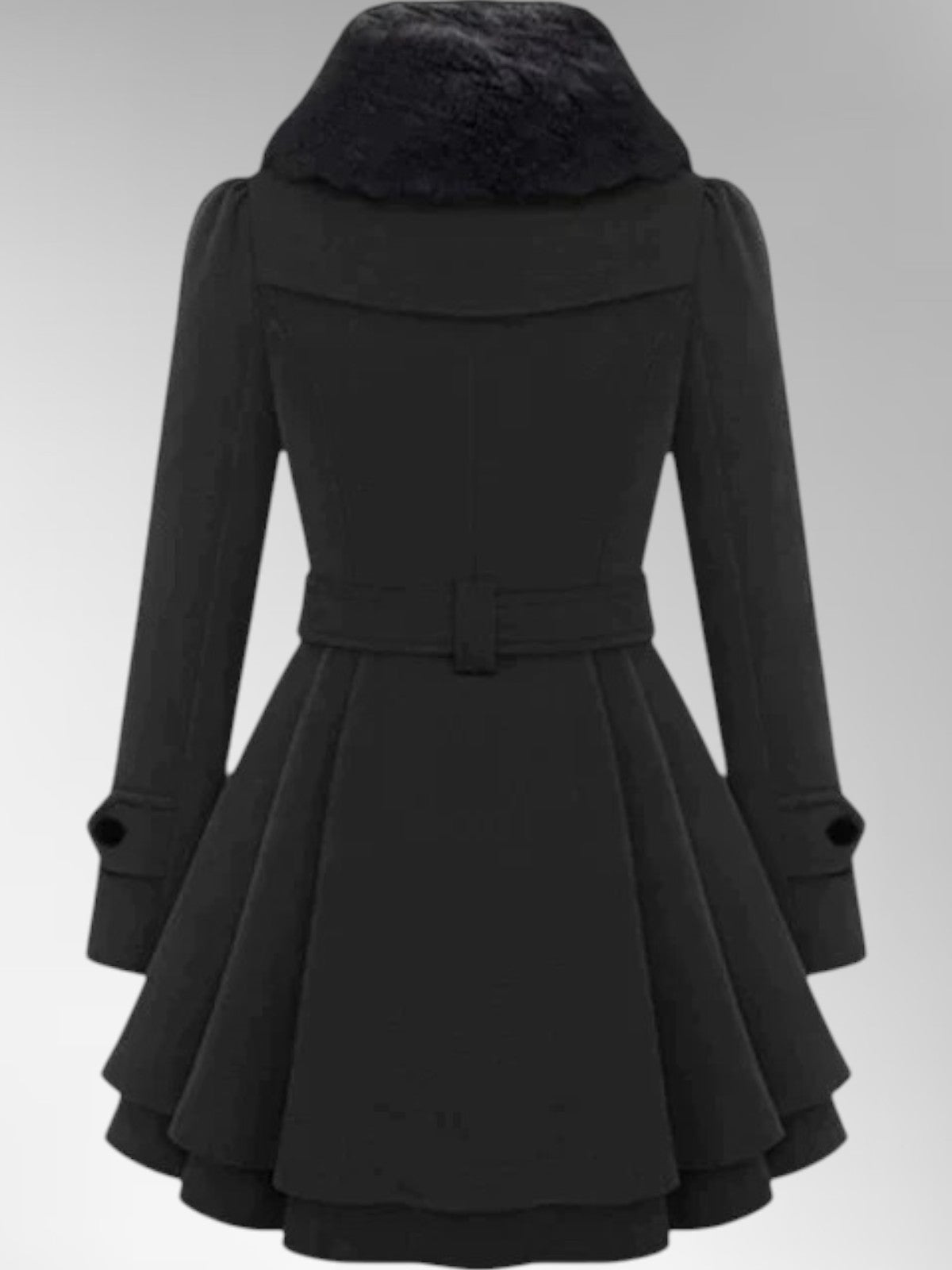 Women's Oversized Double Breasted Belted Winter Coat