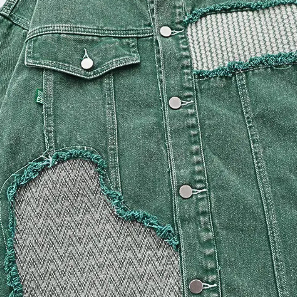 Men's Green Denim Jacket