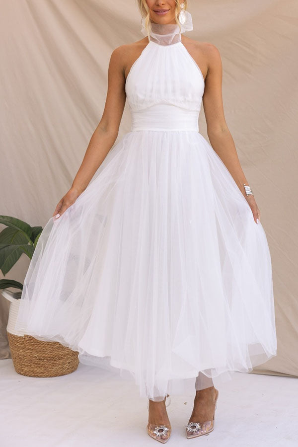 Women's Dark pink Maxi Dress in White