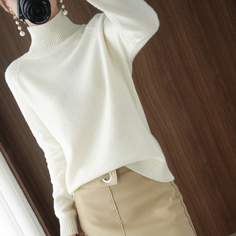 Women's Knitted Roll Neck Long Sleeve Jumper