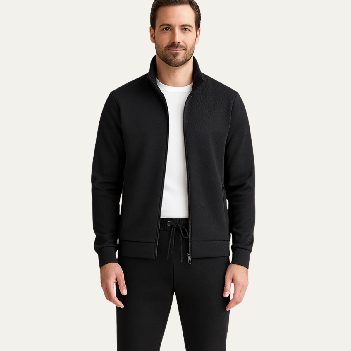 Men's Slim Fit Zip Up Tracksuit