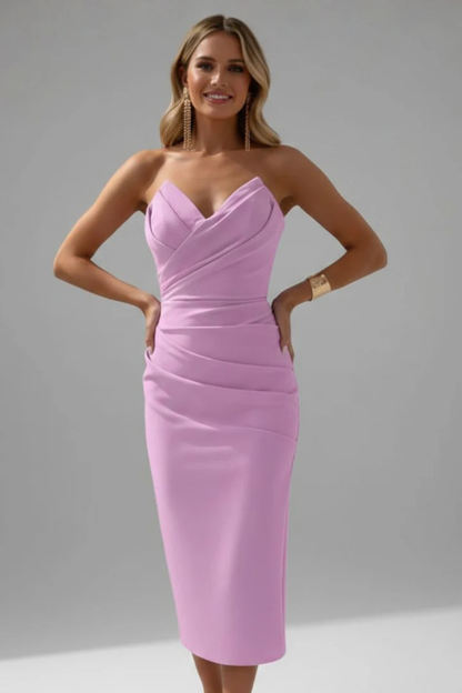 Women's Sweetheart Neck Midi Dress view 15