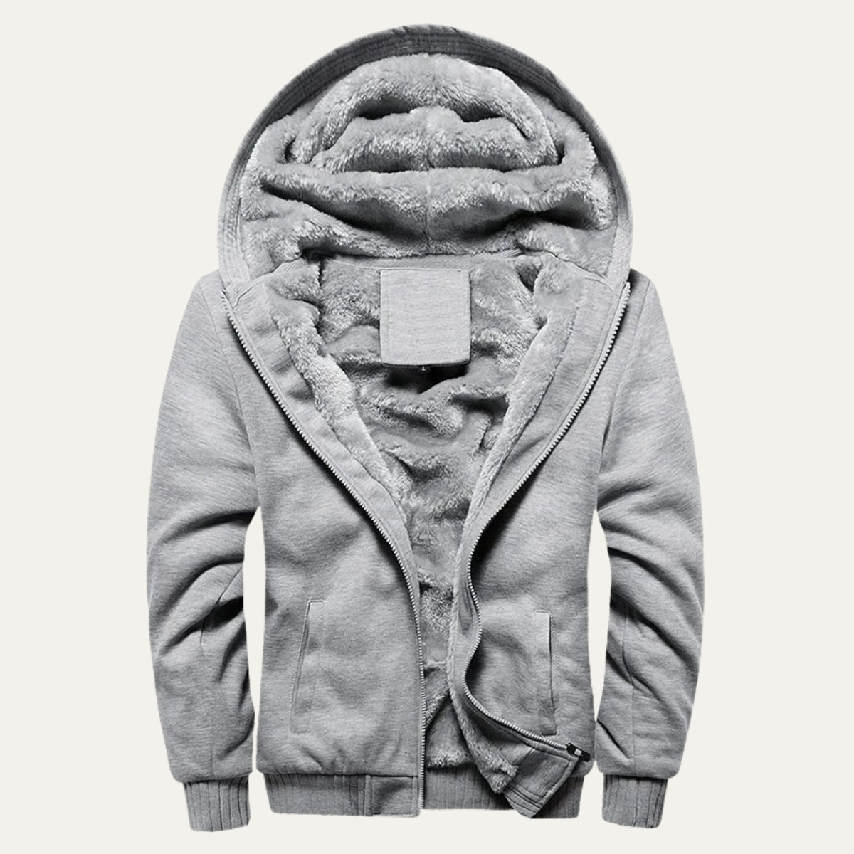 Men's Padded Zip Up Fleece Lined Hoodie view 13