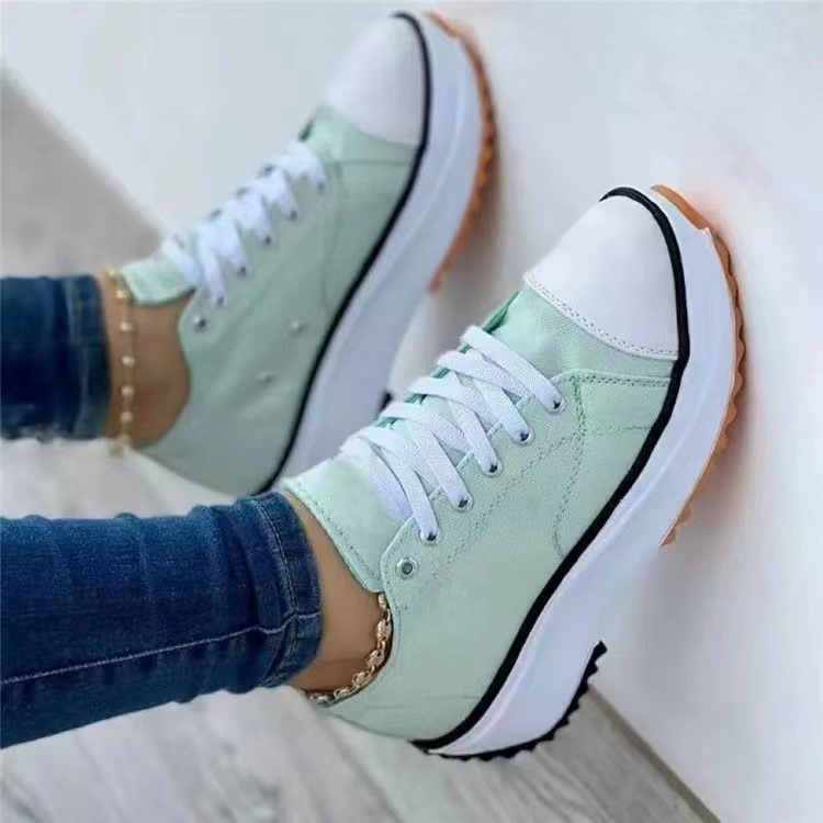 Women's Platform Trainers in Green