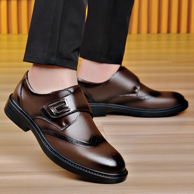 Men's Brogue Detail Lace Up Walking Shoes for Weddings and Parties