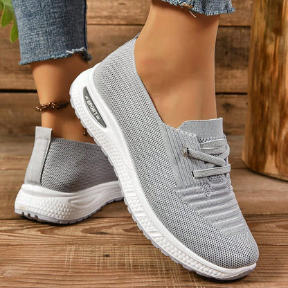 Women's Grey Slip On Active Trainers for the Gym
