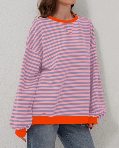 Women's Striped Knitted Long Sleeve Jumper view 9