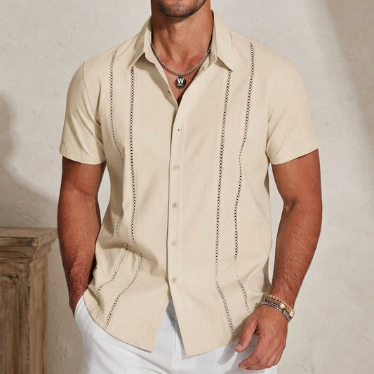 Men's Purple Shirt in Beige