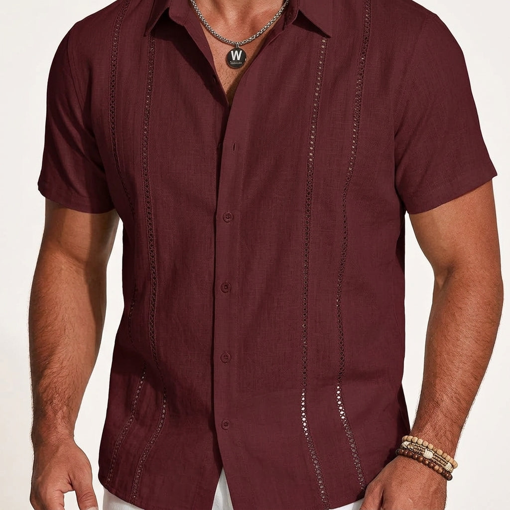 Men's Purple Shirt in Maroon