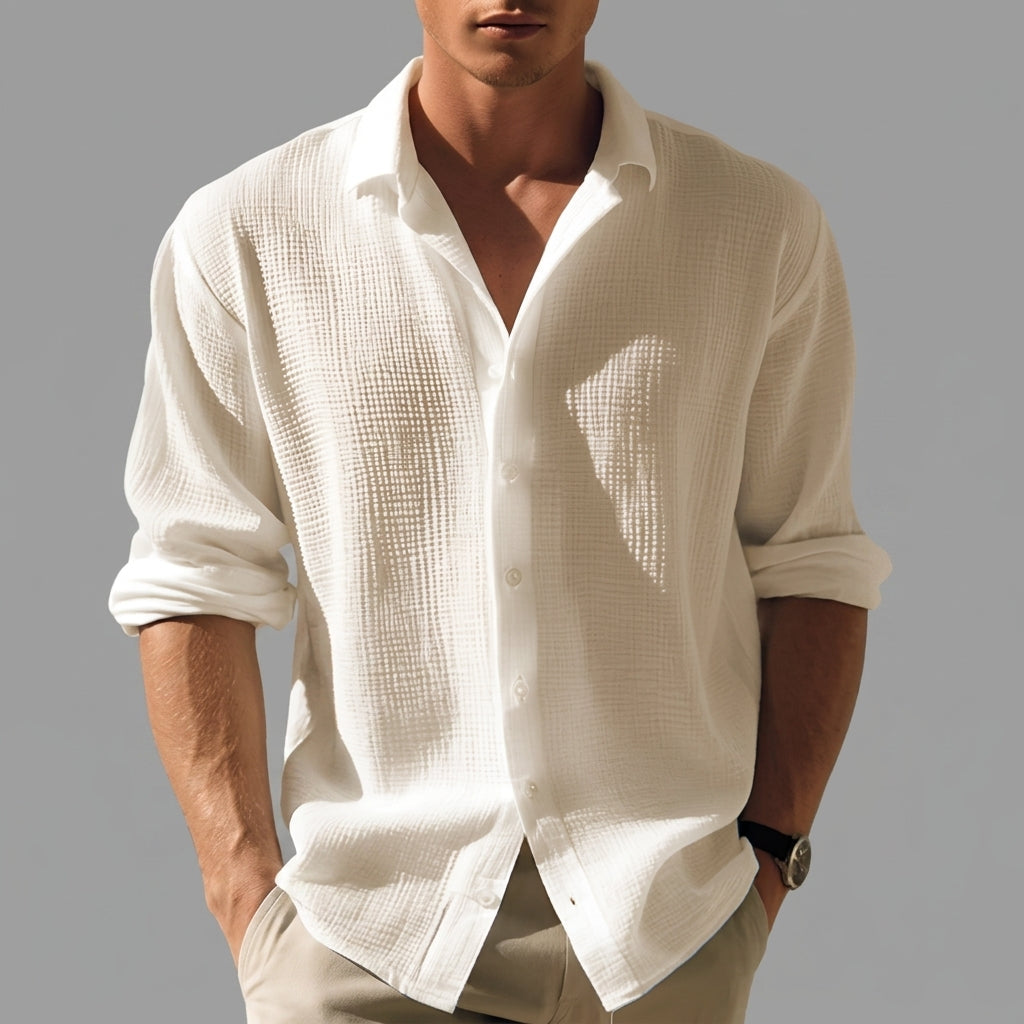 Men's Green Shirt in Beige
