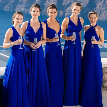 Women's Sleeveless Wrap Front Maxi Dress in Blue