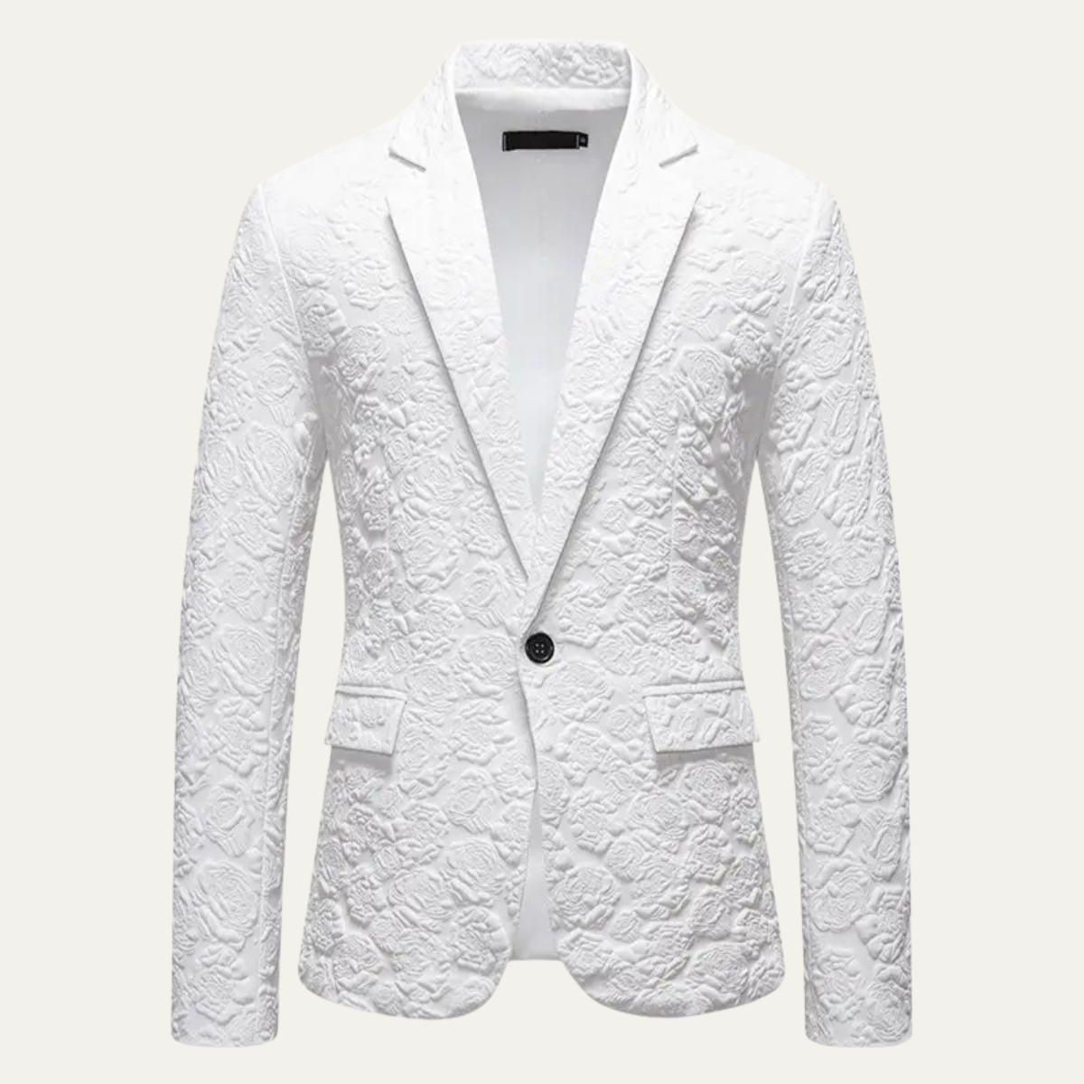 Men's White Slim Fit Casual Blazer
