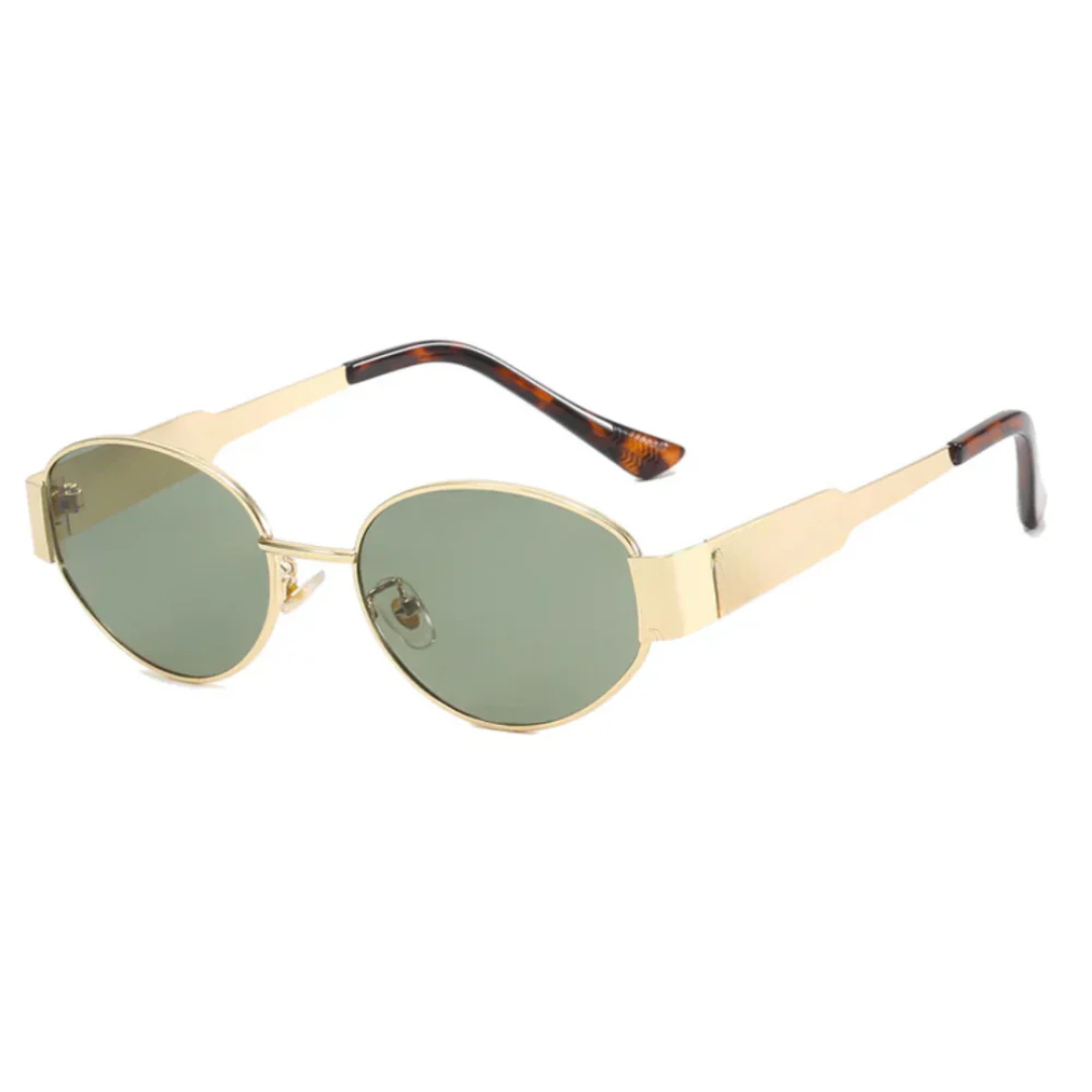 Women's Gold Hardware Retro Casual Sunglasses