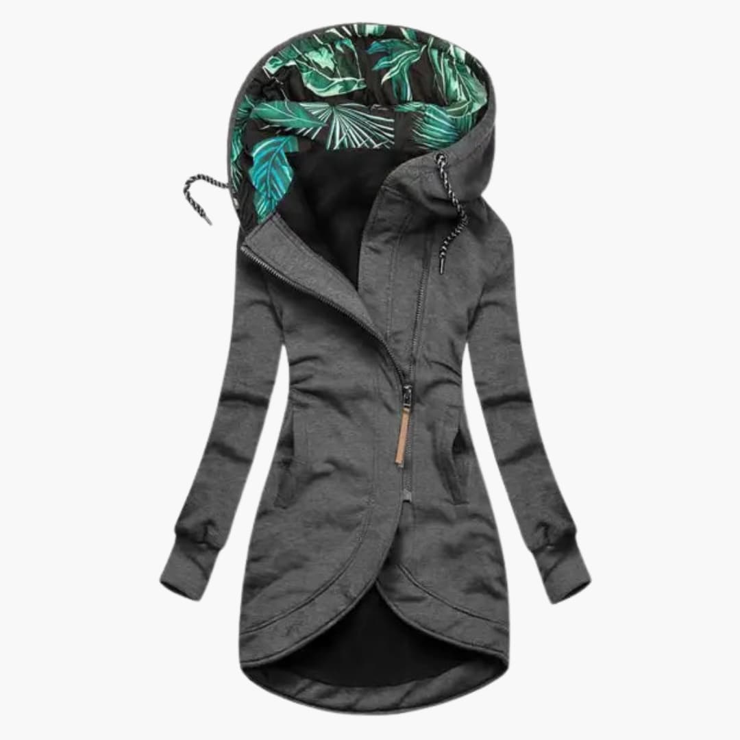 Women's Hooded Printed Bomber Jacket view 2