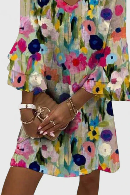 Women's Floral Relaxed Fit Mini Dress