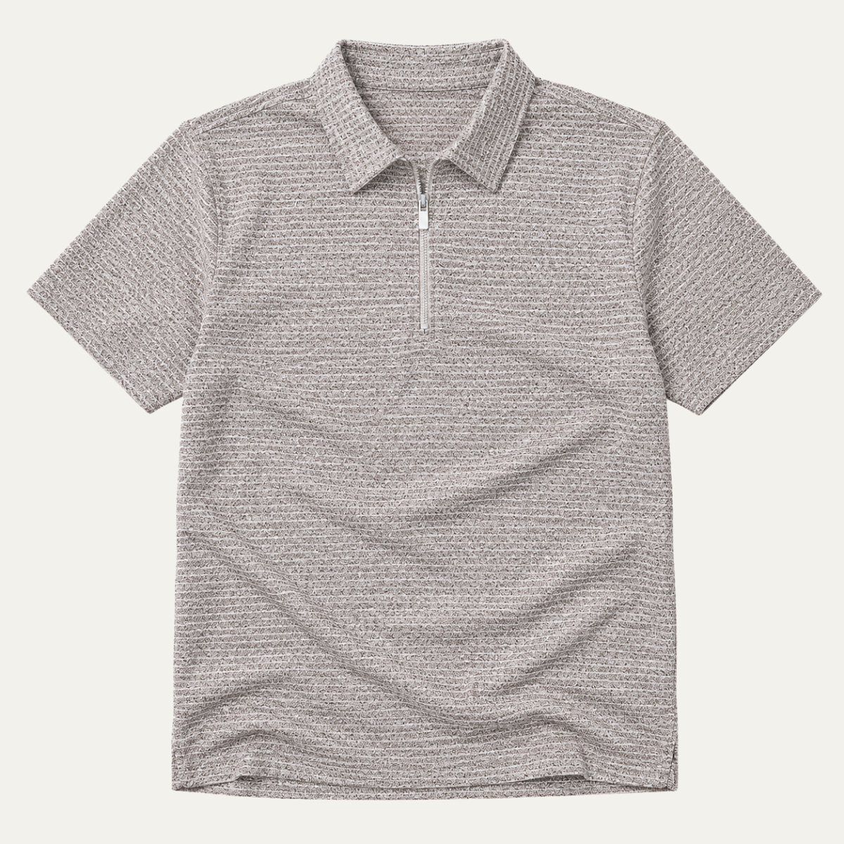 Men's Zip Up Half Zip Polo Shirt