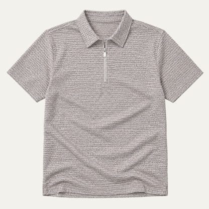 Men's Zip Up Half Zip Polo Shirt