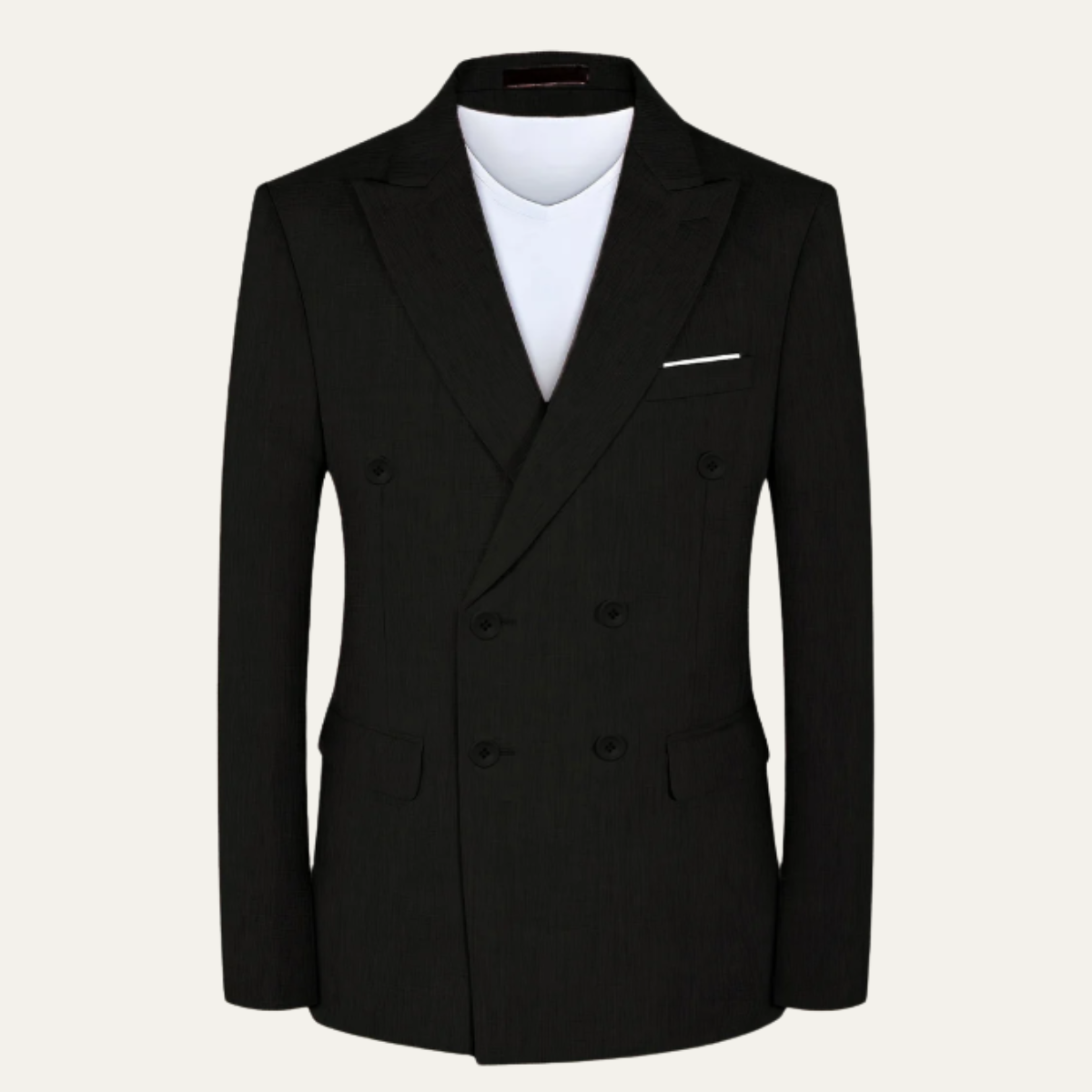 Men's Slim Fit Double Breasted Button Front Lightweight Blazer