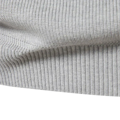 Men's Ribbed Knitted Quarter Zip Jumper view 5