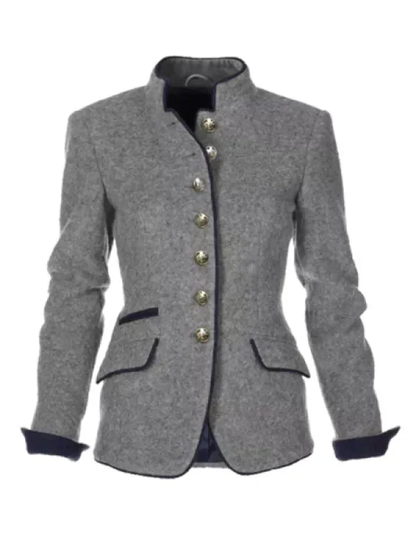 Women's Button Front Vintage Blazer view 4
