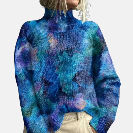 Women's Printed Knitted Crew Neck Long Sleeve Jumper view 2