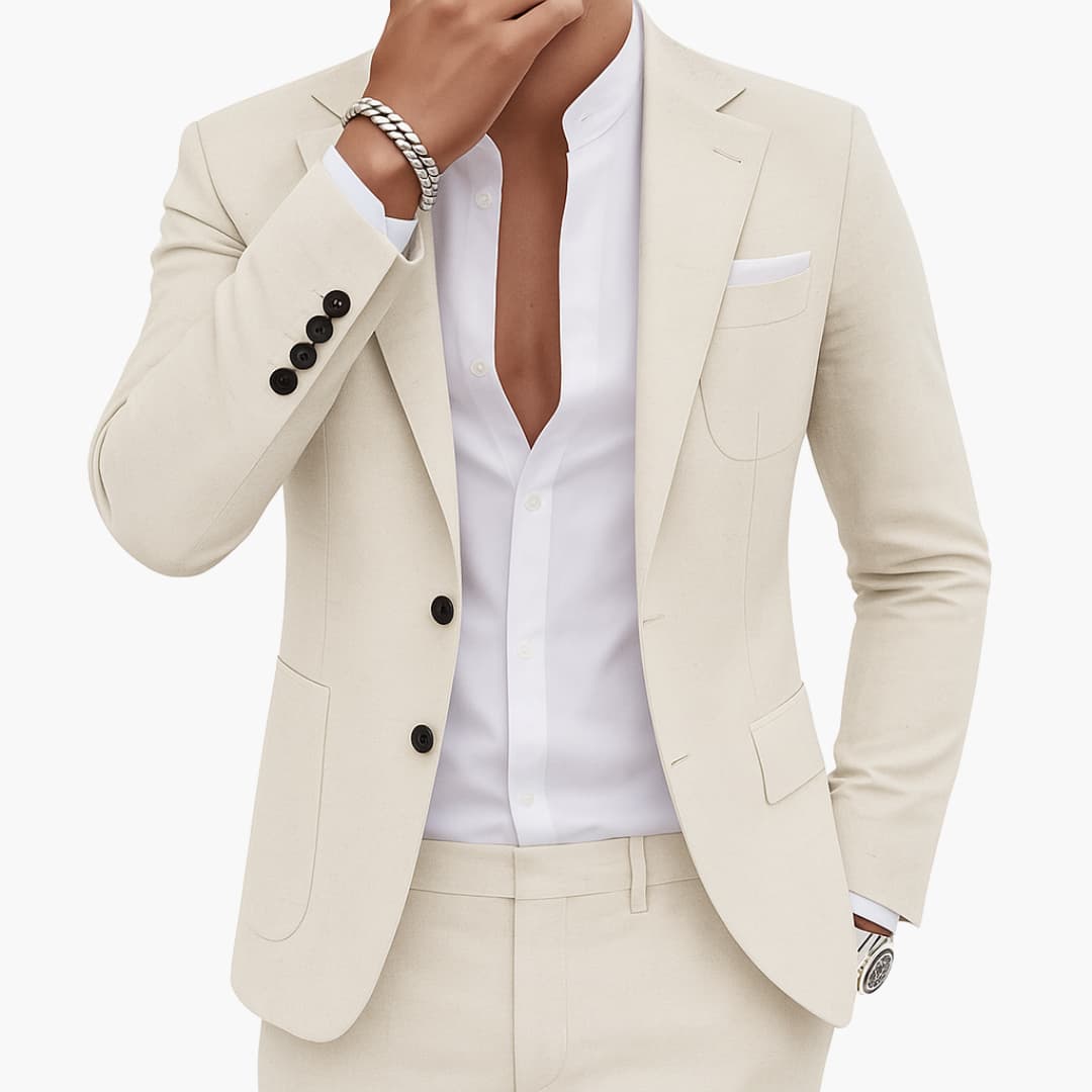 Men's Blue Blazer in Champagne