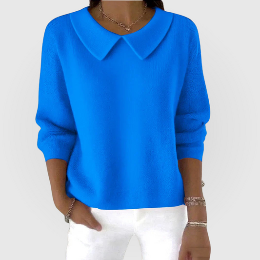 Women's Collared Drop Shoulder Knitted Jumper view 2
