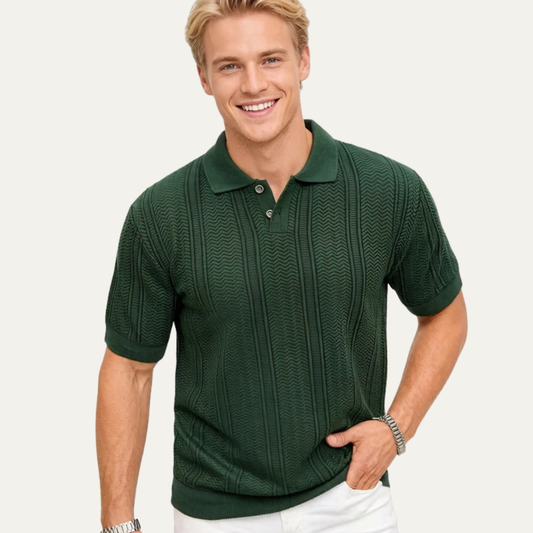 Men's Knitted Polo Shirt view 2