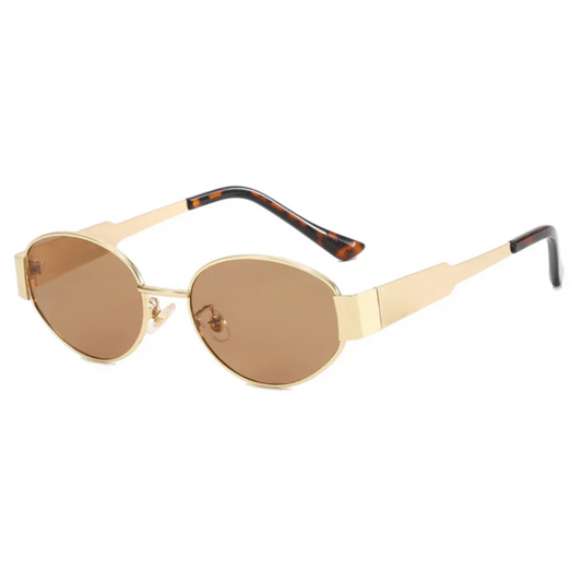 Women's Gold Hardware Retro Casual Sunglasses view 2