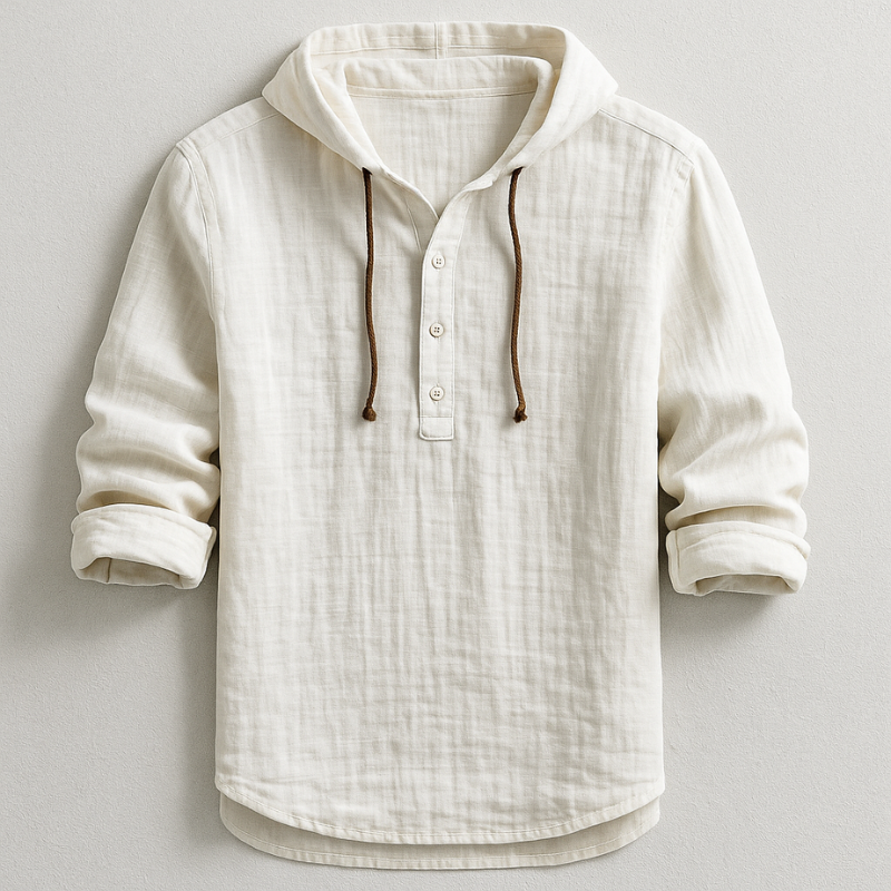 Men's Hooded Shirt in White