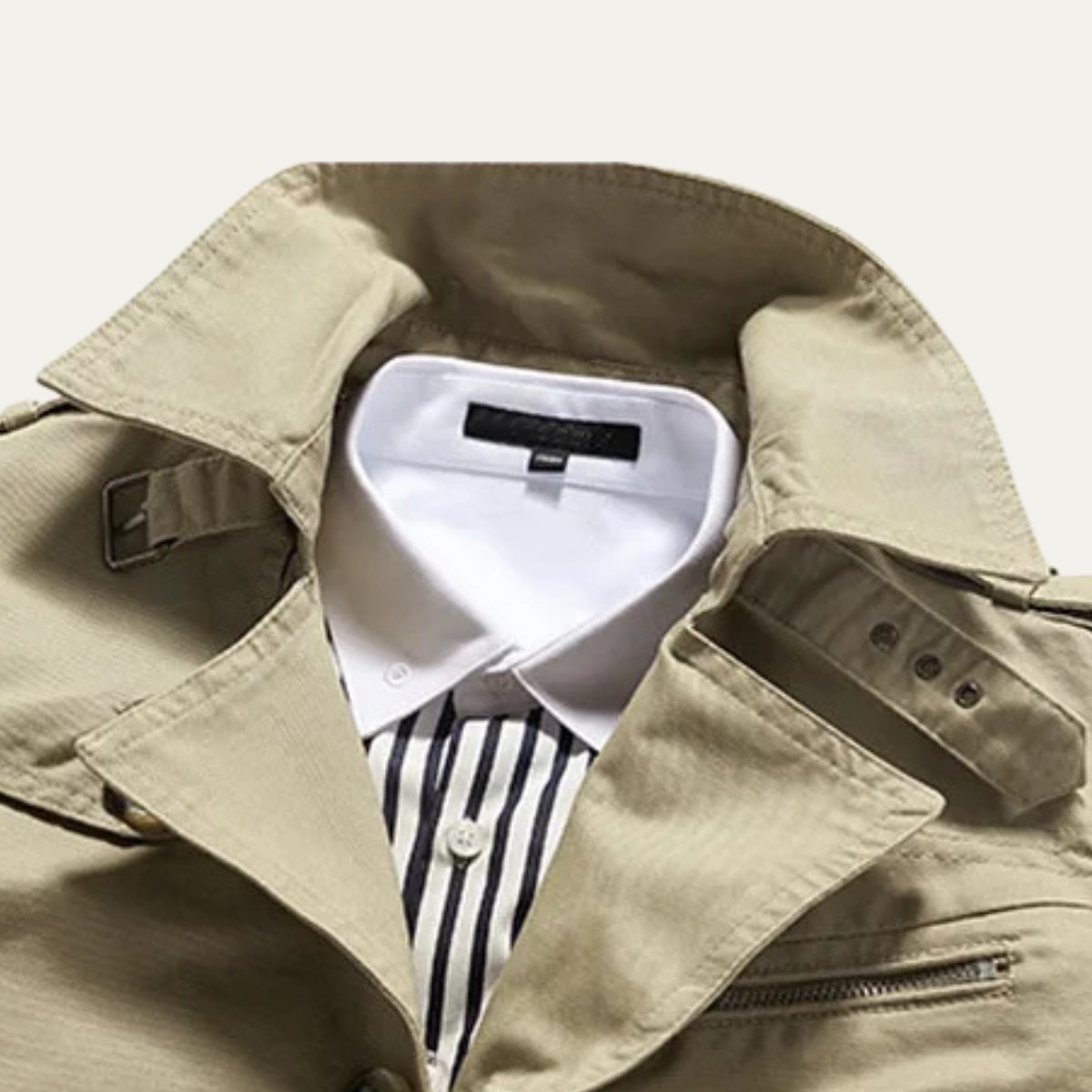 Men's Double Breasted Waterproof Trench Coat