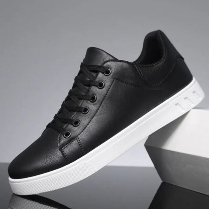 Men's Lace Up Casual Trainers in Black