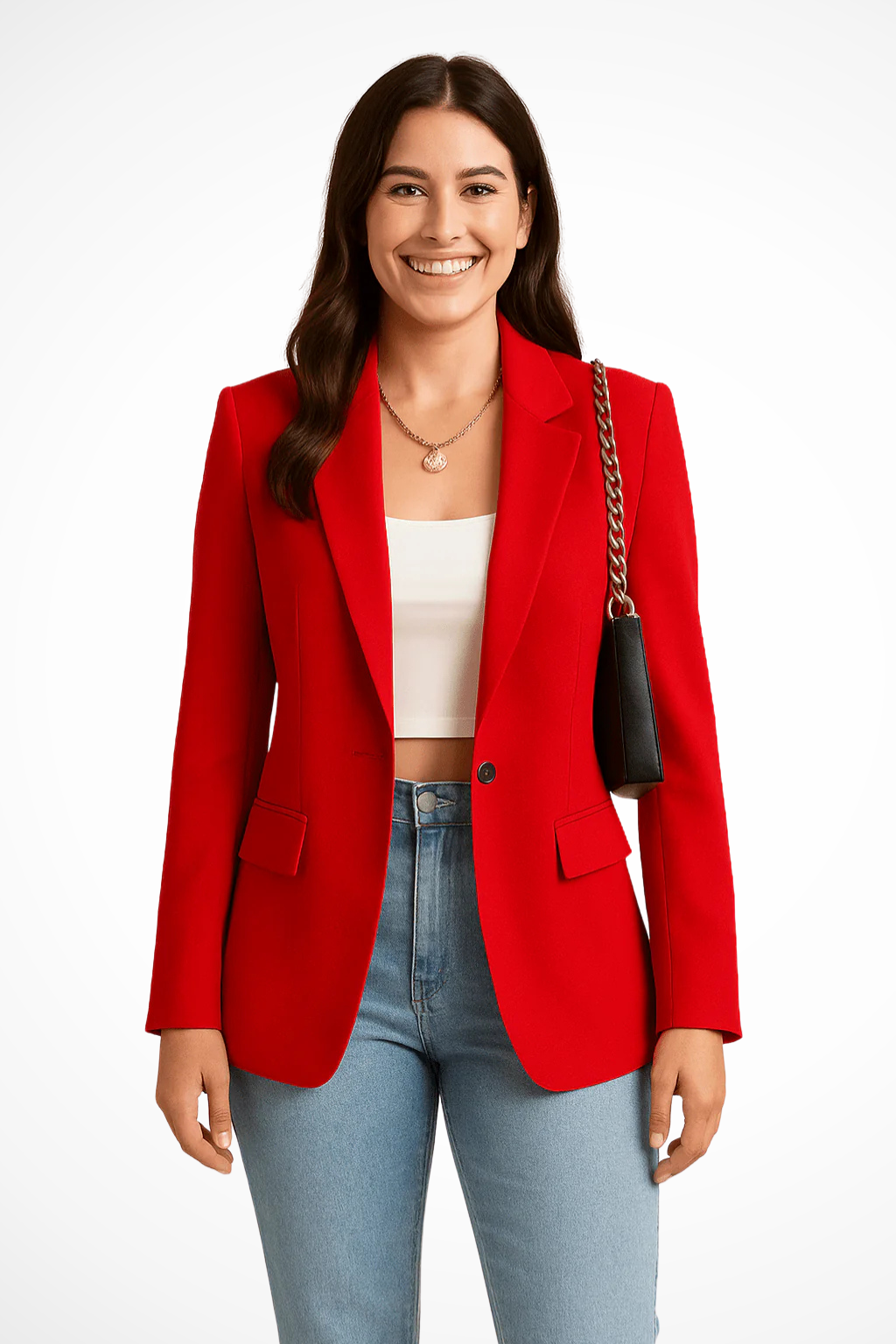 Women's Slim Fit Single Breasted Notch Lapel Blazer view 5