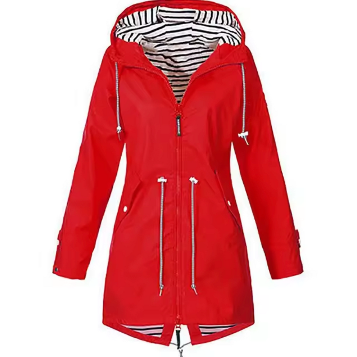 Women's Hooded Drawstring Waterproof Winter Coat view 4