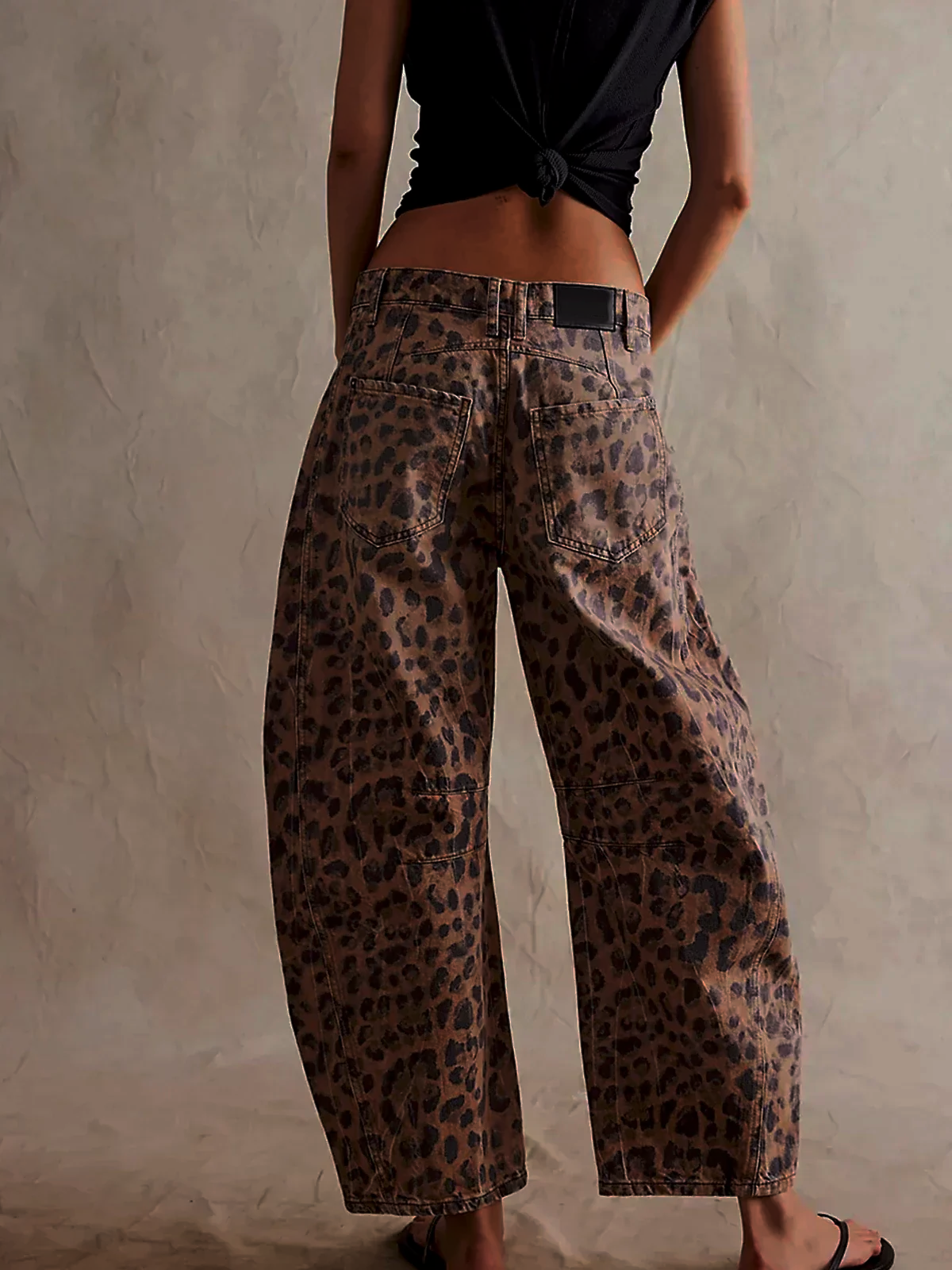Women's Leopard Print Jeans view 3