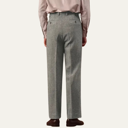 Men's High Waisted Pleated Trousers