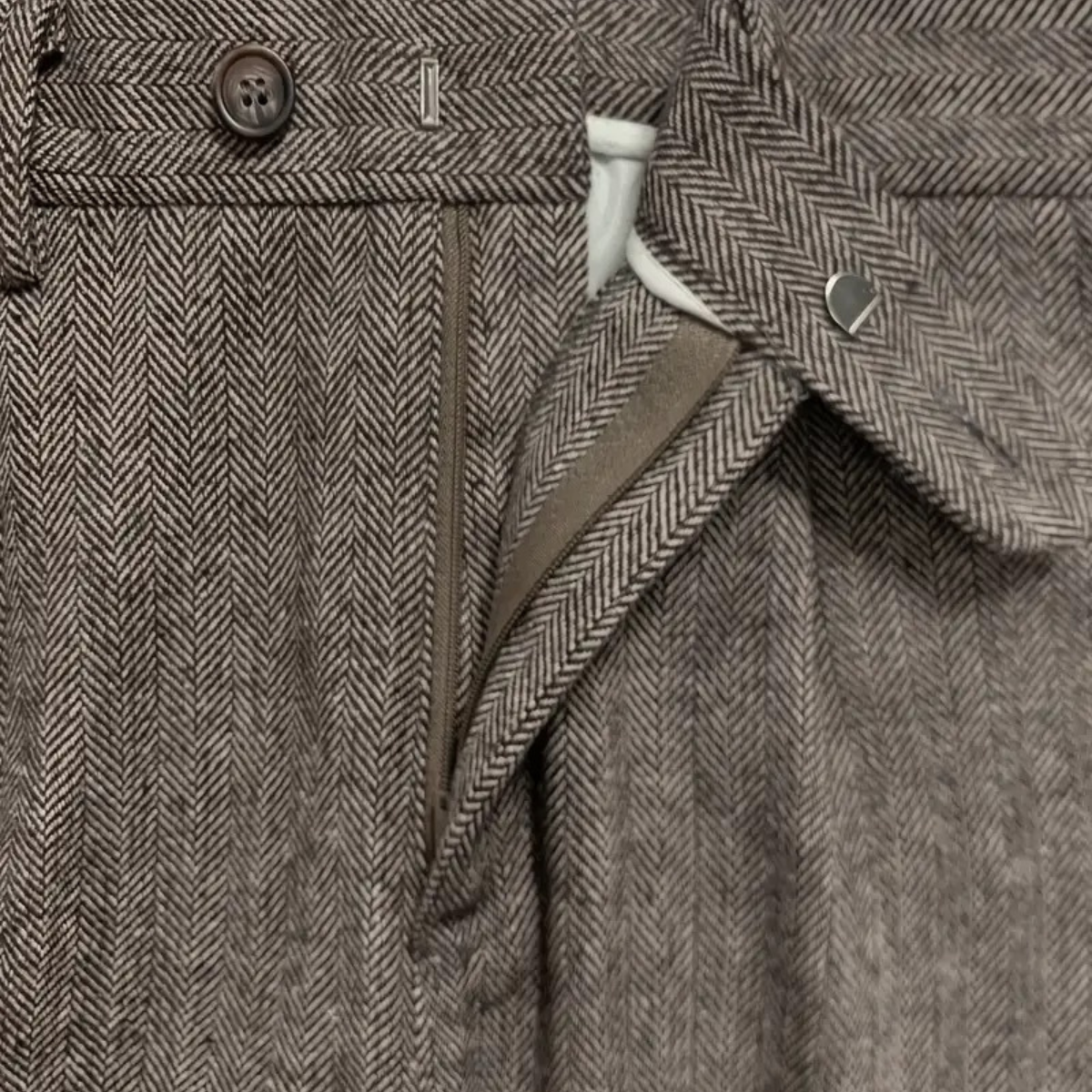 Men's High Waisted Pleated Trousers