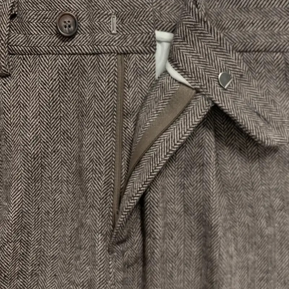 Men's High Waisted Pleated Trousers