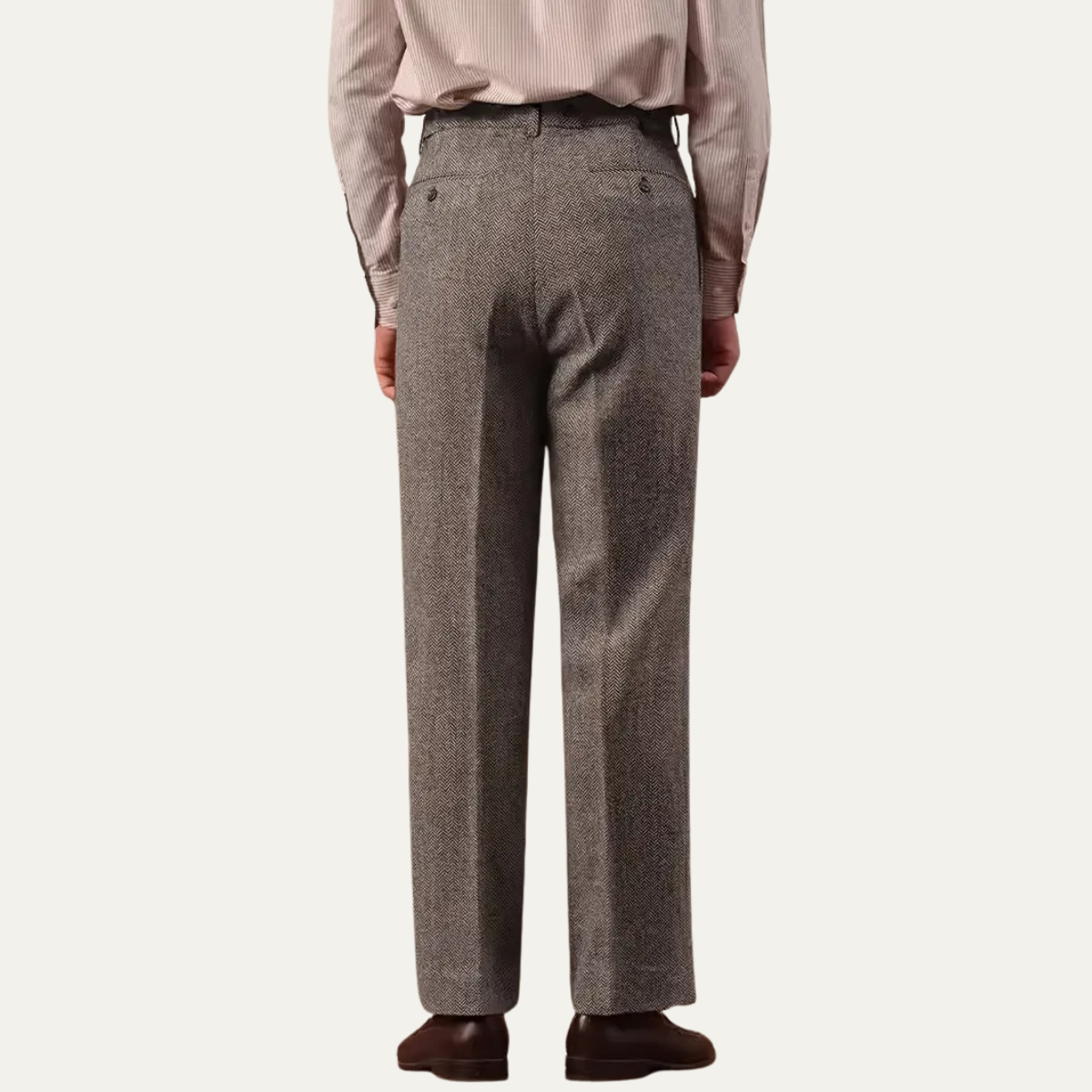 Men's High Waisted Pleated Trousers