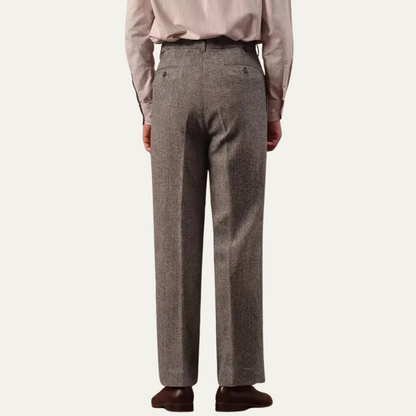 Men's High Waisted Pleated Trousers