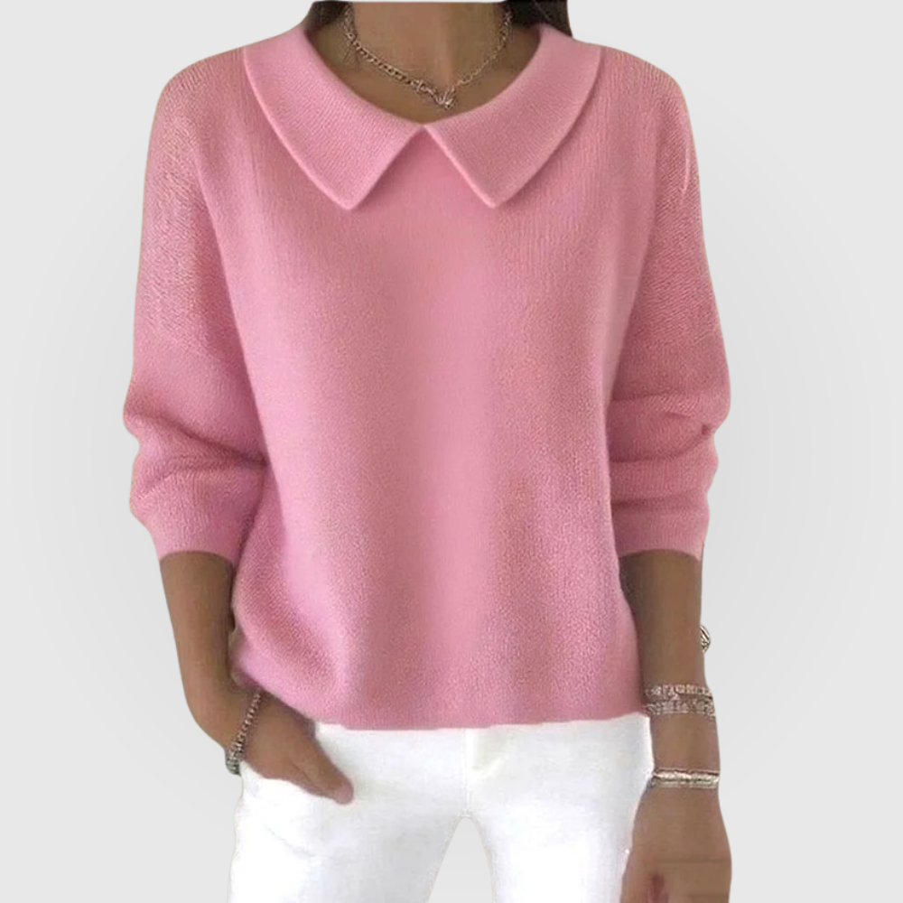 Women's Collared Drop Shoulder Knitted Jumper view 5