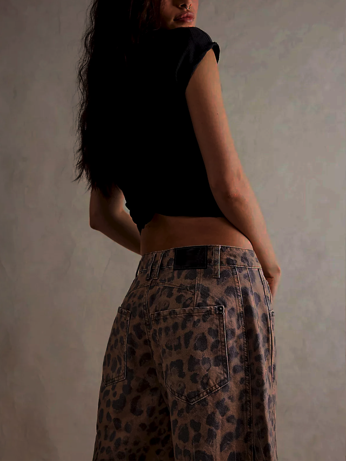 Women's Leopard Print Jeans view 4