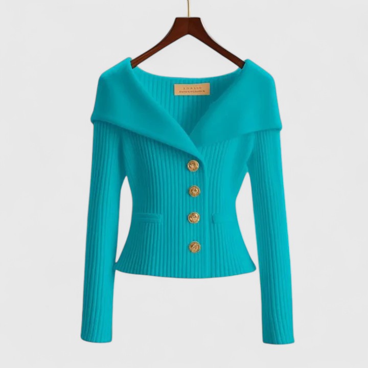 Women's Ribbed Knitted Button Front Cardigan view 5