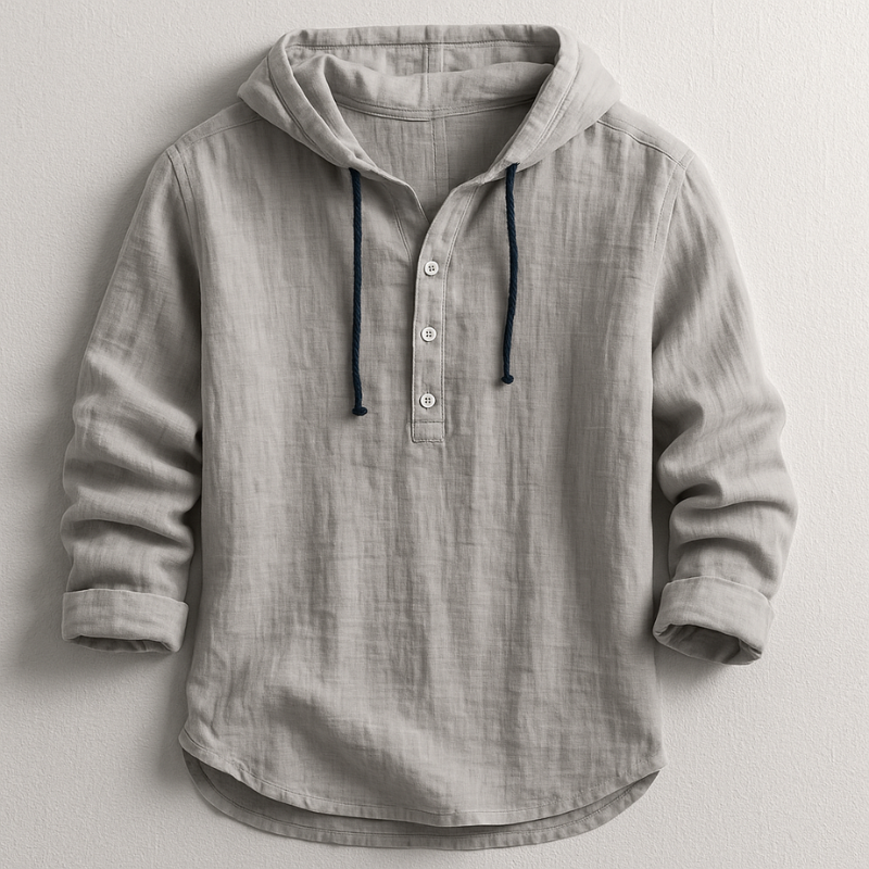 Men's Hooded Shirt in Gray