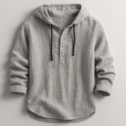 Men's Hooded Shirt in Gray