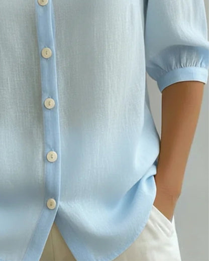 Women's Peter Pan Collar Three Quarter Sleeve Blouse view 5