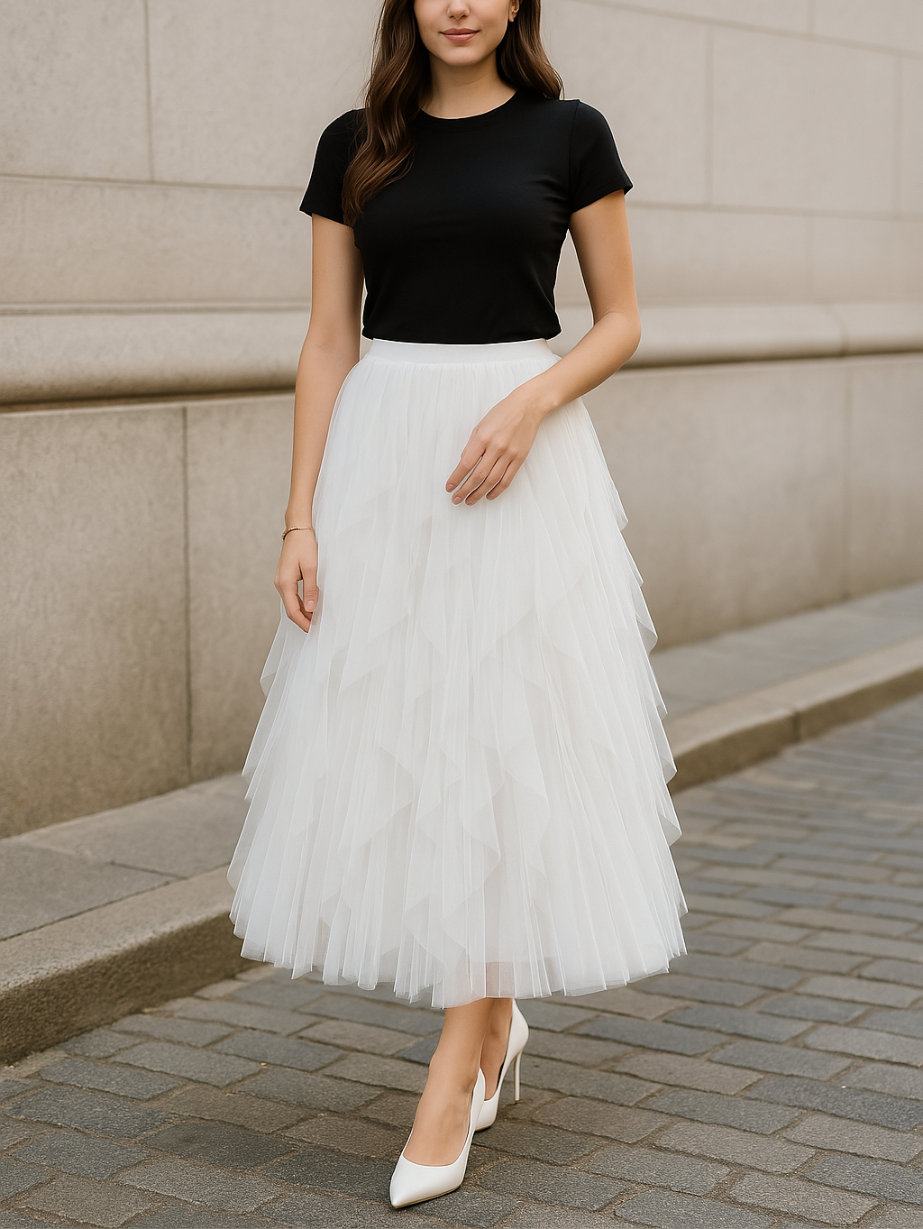 Women's White Midi Dress
