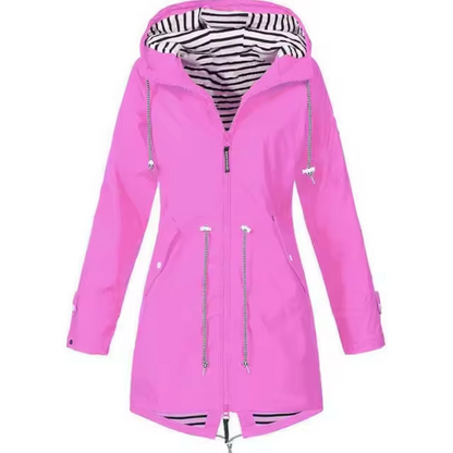 Women's Hooded Drawstring Waterproof Winter Coat view 3